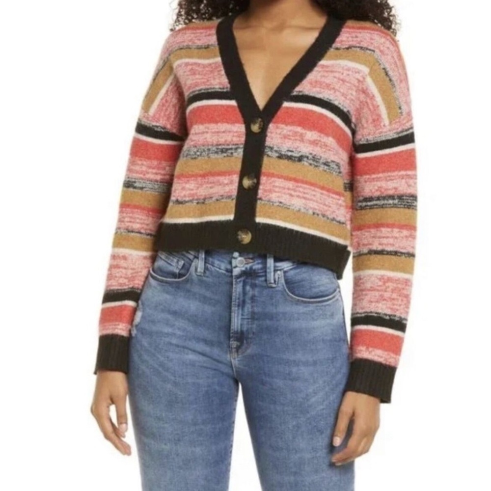 BP plus size, striped cropped sweater, woman XL